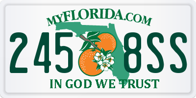 FL license plate 2458SS