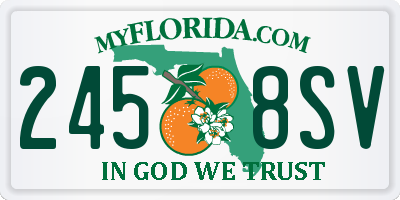 FL license plate 2458SV