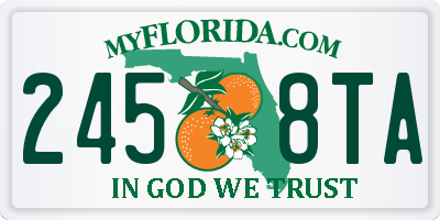 FL license plate 2458TA