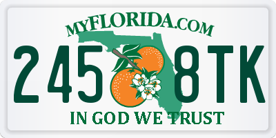 FL license plate 2458TK