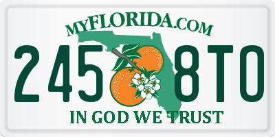 FL license plate 2458TO