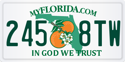 FL license plate 2458TW