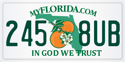FL license plate 2458UB