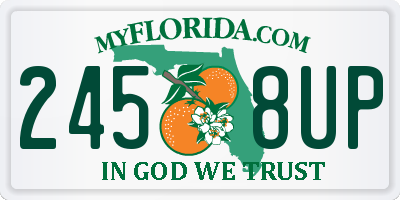 FL license plate 2458UP