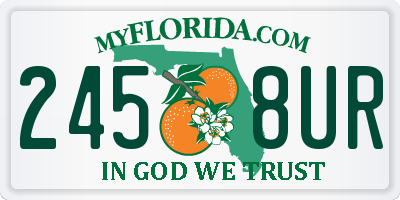 FL license plate 2458UR