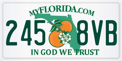 FL license plate 2458VB