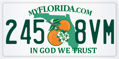 FL license plate 2458VM