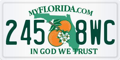 FL license plate 2458WC