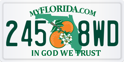 FL license plate 2458WD