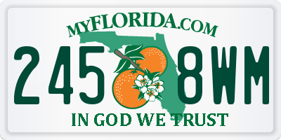 FL license plate 2458WM