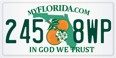 FL license plate 2458WP