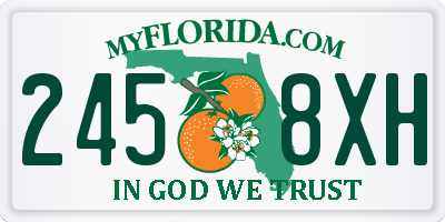 FL license plate 2458XH