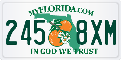 FL license plate 2458XM