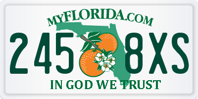 FL license plate 2458XS