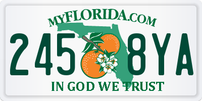 FL license plate 2458YA