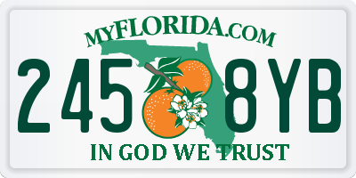 FL license plate 2458YB
