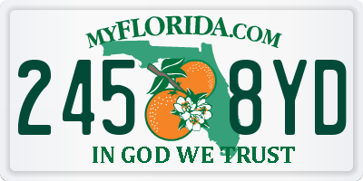 FL license plate 2458YD