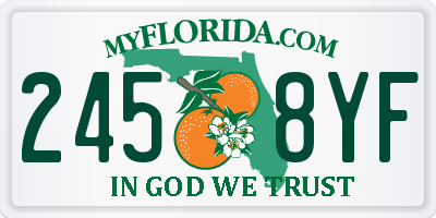 FL license plate 2458YF