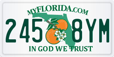 FL license plate 2458YM