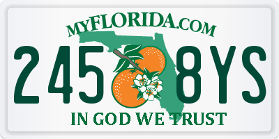 FL license plate 2458YS