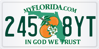 FL license plate 2458YT