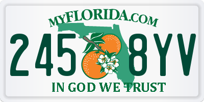 FL license plate 2458YV