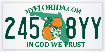 FL license plate 2458YY
