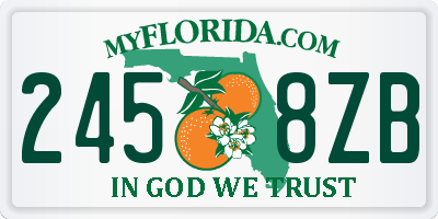 FL license plate 2458ZB