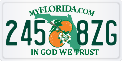 FL license plate 2458ZG