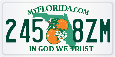 FL license plate 2458ZM
