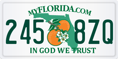 FL license plate 2458ZQ
