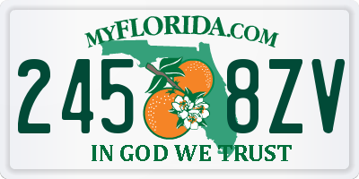 FL license plate 2458ZV