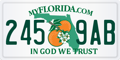 FL license plate 2459AB