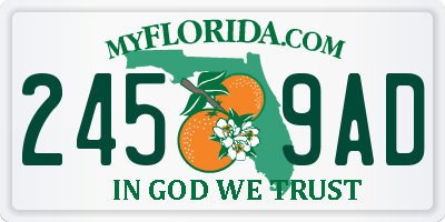 FL license plate 2459AD