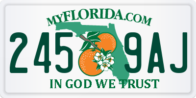 FL license plate 2459AJ
