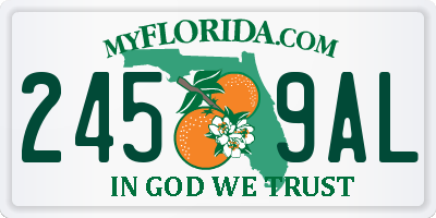 FL license plate 2459AL