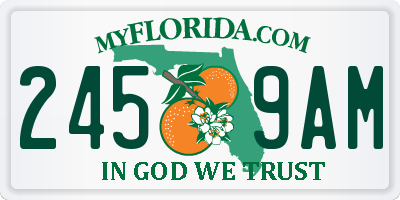 FL license plate 2459AM