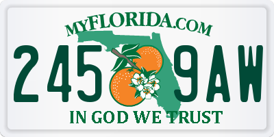 FL license plate 2459AW