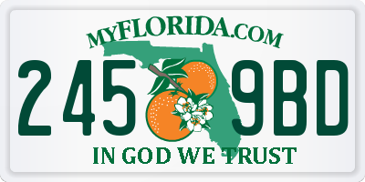 FL license plate 2459BD