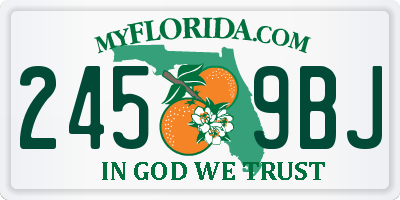 FL license plate 2459BJ