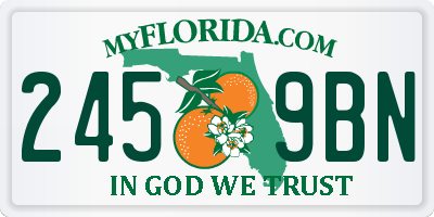 FL license plate 2459BN