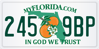 FL license plate 2459BP