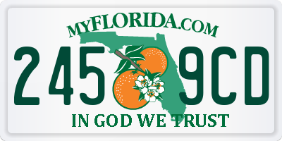 FL license plate 2459CD