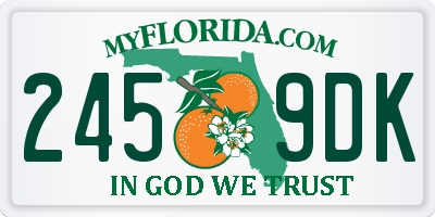 FL license plate 2459DK