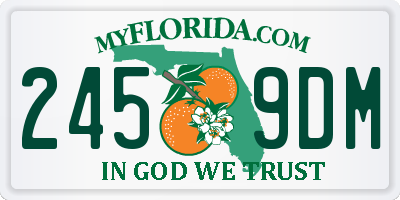 FL license plate 2459DM