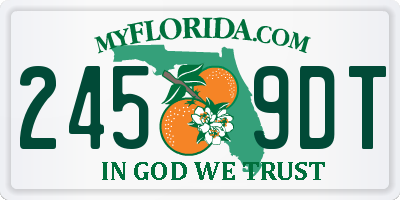FL license plate 2459DT