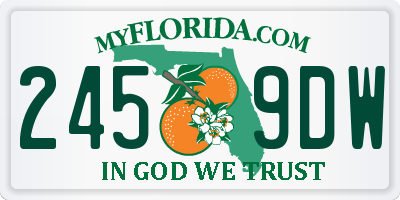 FL license plate 2459DW