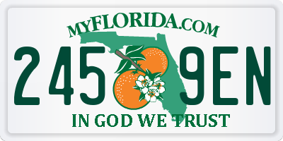 FL license plate 2459EN