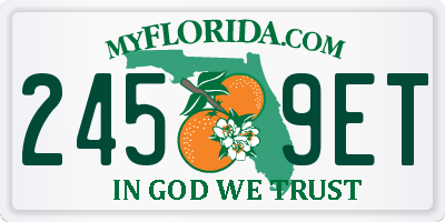 FL license plate 2459ET