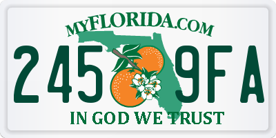 FL license plate 2459FA